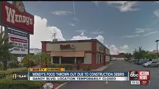 Dirty Dining: Tampa Wendy's temporarily shut down for dust and debris on food due to construction