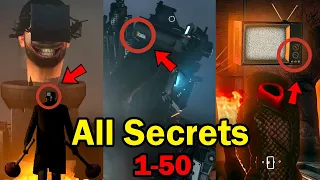 Skibidi Toilets 1-50 ALL Secrets & Easter Eggs  (Complete Edition)