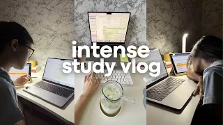 INTENSE exam week study vlog 🤧 major cramming, lots of readings and note-taking