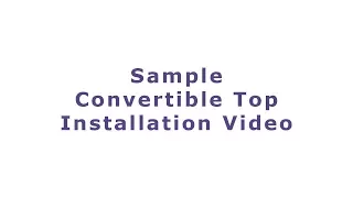 1995-2000 VW Cabrio or Golf Convertible top Installation Video