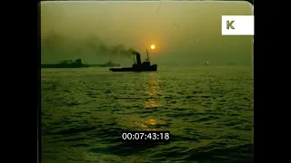 Ships Sailing at Sunrise, 1960s UK, HD from 35mm