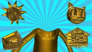 Wrong Heads??? Golden Cartoon Cat, Golden House Head, Megahorn, Coffin Dance