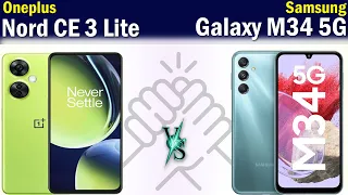 Oneplus Nord CE 3 Lite 5G vs Samsung Galaxy M34 5G Full phone comparison