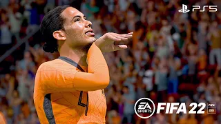 FIFA 22 - Netherlands vs. Belgium - UEFA Nations League Full Match PS5 Gameplay | 4K