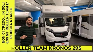 Camper Roller Team KRONOS 295 il 6,99 mt maxi garage. Happy Family  low cost high quality smart buy