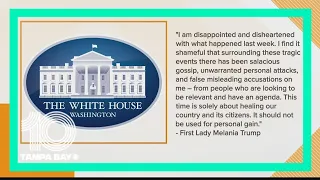 First lady Melania Trump releases statement after riot at the Capitol