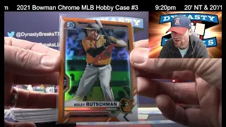 2021 Bowman Chrome Baseball Card Hobby 12 Box Case Break #3   Sports Cards
