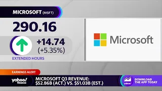Microsoft stock boosted on Q3 earnings beat, cloud revenue growth