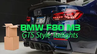 GTS style taillights unboxing, first look, install and light sequence on F80 M3