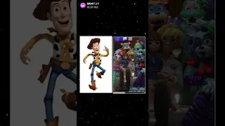 woody and booba and Roxy FNAF and Freddy Fazbear