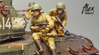 IS-2. Coloring the figures of soldiers for diorama Berlin 1945. 1/35 | Раскрашивание фигурок солдат.