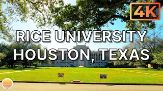 Rice University Campus in Houston, Texas. An UltraHD 4K Real Time Driving Tour.