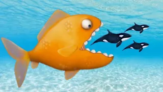 GIANT Goldfish Eats A Killer Whale - Tasty Blue Part 1