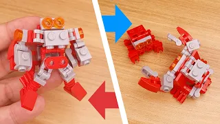 LEGO brick robot transformers tutorial - crab combiner robot  - Crab Bros