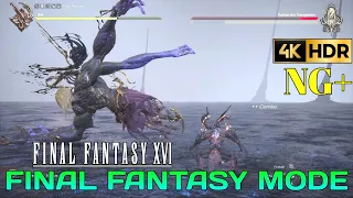 Final Fantasy 16 Final Fantasy Mode Typhon Transgressor Boss Fight 4K | Final Fantasy Mode FF16 NG+