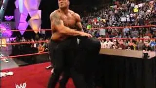 Raw 2005- Batista Bomb to Triple H Through the Table!