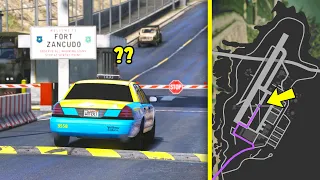 Will a taxi take you inside of Fort Zancudo military base?! (GTA 5 Mods)