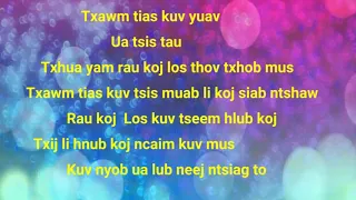 Veness Chang Yujin Thao Vim Kuv hlub Koj Lyrics