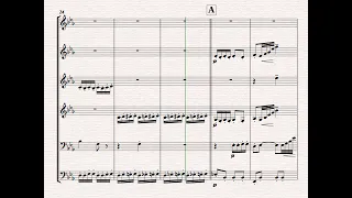 Dance of the Mirlitons - Sheet Music Score for Brass Quintet.