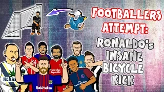 💥FOOTBALLERS ATTEMPT: Ronaldo's Bicycle Kick💥 (Juventus vs Real Madrid 0-3 2018 Goals)