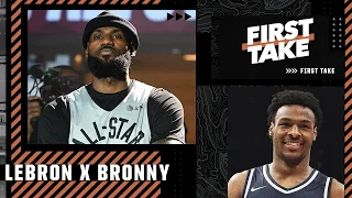 Reacting to LeBron saying he will play with Bronny when he is drafted | First Take