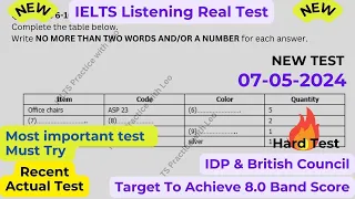 IELTS Listening Practice with Recent Actual IELTS Exam with Answers [Real Exam 99] 7th May 2024