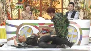 101030 2PM Chansung Taecyeon Soldier Gag (Taegukgi Parody)