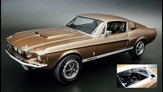 1967 Ford Mustang Shelby GT350 289 1/25 Scale Model Kit Build How To Assemble Paint Interior Engine