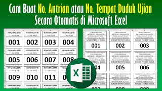 Cara Membuat Nomor Antrian atau Nomor Tempat Duduk Ujian Secara Otomatis di Excel