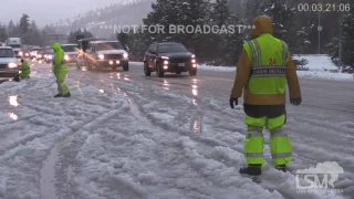 I-80 Icy Roads, Snow, Accidents, Snow Chains 10-30-16 Rainbow/Troy, CA