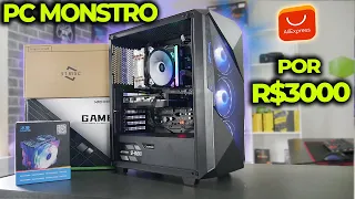 PC GAMER MONSTRO DE R$3000 DO ALIEXPRESS, RODA JOGOS ATÉ EM 4K! MONTAGEM E TESTES (PC 20)