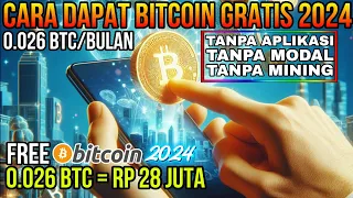 CARA DAPAT BITCOIN GRATIS 0.026 BTC 2024 TANPA MINING & TANPA APLIKASI