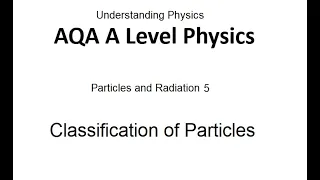 AQA A Level Physics: Classification of Particles