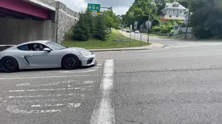 Porsche Cayman Gt4 headers and exhaust fly by