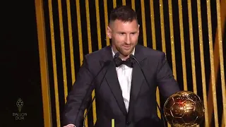Discurso de Lionel Messi tras ganar el 8vo Balón de Oro