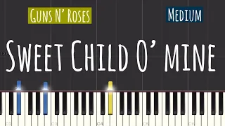 Guns N’ Roses - Sweet Child O’ Mine Piano Tutorial | Medium