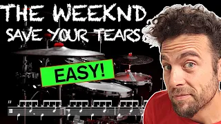 The Weeknd - Save Your Tears Drum cover (with scrolling drum sheet)