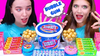 BUBBLE GUM ASMR CHALLENGE by LiLiBu (HUBBA BUBBA RACE, JENGA, WATERBALL RACE)