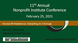 Nonprofit Institute Conference:  Socially Distanced Signature Event Success