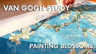 Painting Van Gogh Almond Blossoms with Gouache 🌼