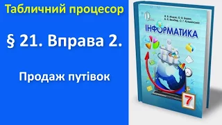 § 21. Вправа 2. Продаж путівок | 7 клас | Морзе