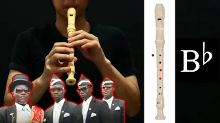 Coffin Dance (Astronomia) on Recorder - Original Key Tutorial