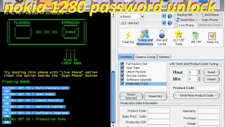 nokia 1280, password unlock,full factory reset,user code reset