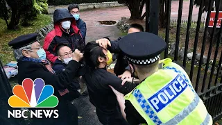 Pro-Democracy Protester Beaten Up At Chinese Consulate In U.K.