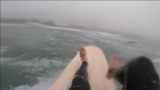 Foggy morning surf session on the Weber