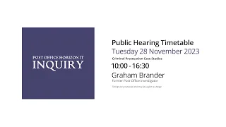 Graham Brander - Day 90 AM (28  November 2023) - Post Office Horizon IT Inquiry