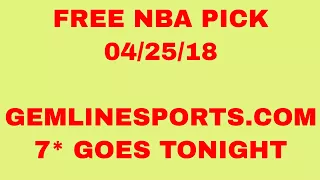 FREE NBA PICK 04/25/18