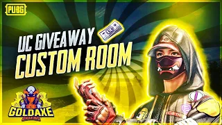 UC GIVEAWAY CUSTOM ROOM LIVE PUBG MOBILE WITH GOLDAXE GAMING SEASON 10 | LOT OF UC
