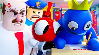 BLUE Vs BARRYS at SCHOOL!? Rainbow Friends Animation