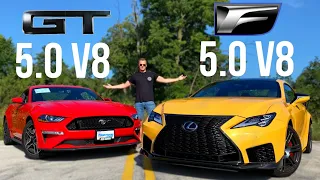 Lexus RCF vs Mustang GT: $70k Japanese Muscle And $35k American Muscle [Wheel2Wheel]